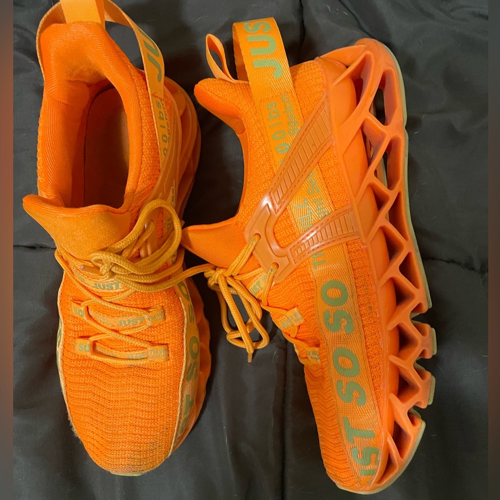 Just So So Orange Running Shoes Size 8